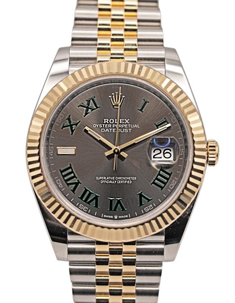 rolex datejust 41 wimbledon two tone|Rolex Datejust 41 retail price.